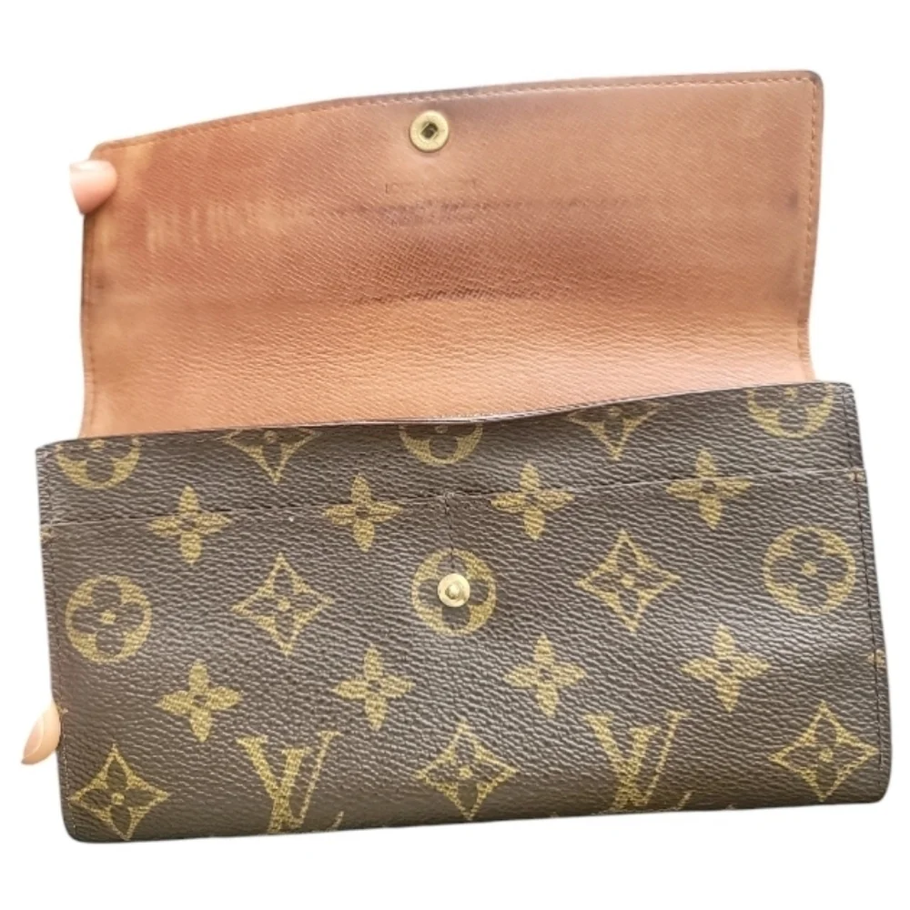 Louis Vuitton Authentic Monogram Brown Credit Card Wallet
